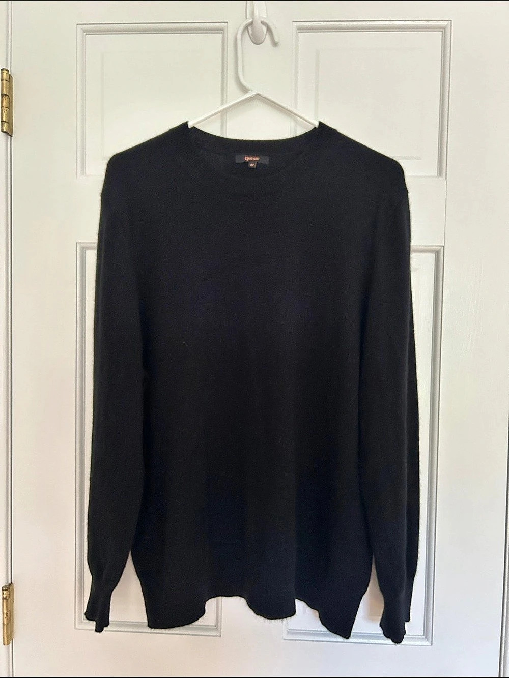 Quince Mongolian Cashmere Crewneck Sweater Black Size 2X